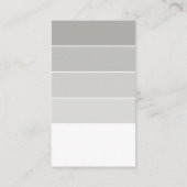 PAINT SWATCH CHIP modern decor ombre gray Business Card (Back)