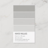 PAINT SWATCH CHIP modern decor ombre gray Business Card (Front)