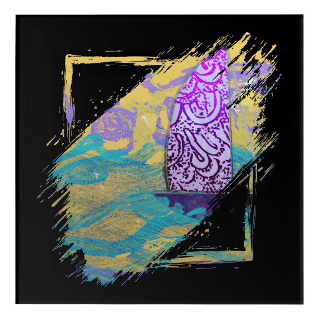 Paint Swatch Lavender Sail Acrylic Print (Front)