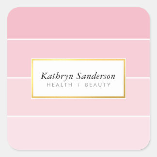 PAINT SWATCH modern stylish chic pink ombre Square Sticker