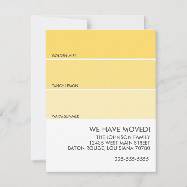 Paint Swatch Moving Announcement (Front)