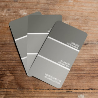 Paint Swatch | Warm Gray Paint Chips | Painter Business Card
