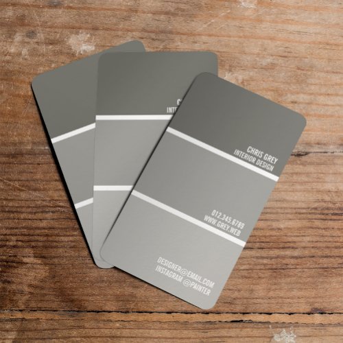 Paint Swatch  Warm Gray Paint Chips  Painter Business Card