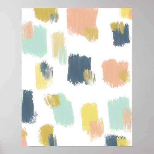 Paint Swatches in Pastel Earth Tones Poster