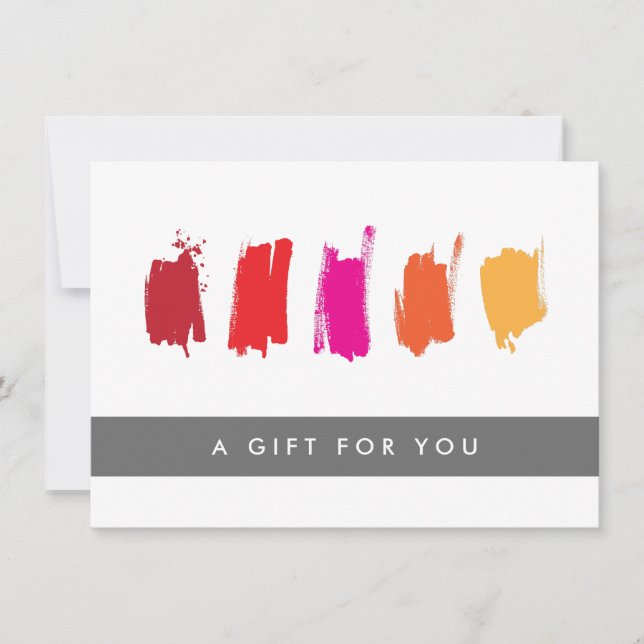 Paint Swatches Red/Orange Gift Certificate (Front)