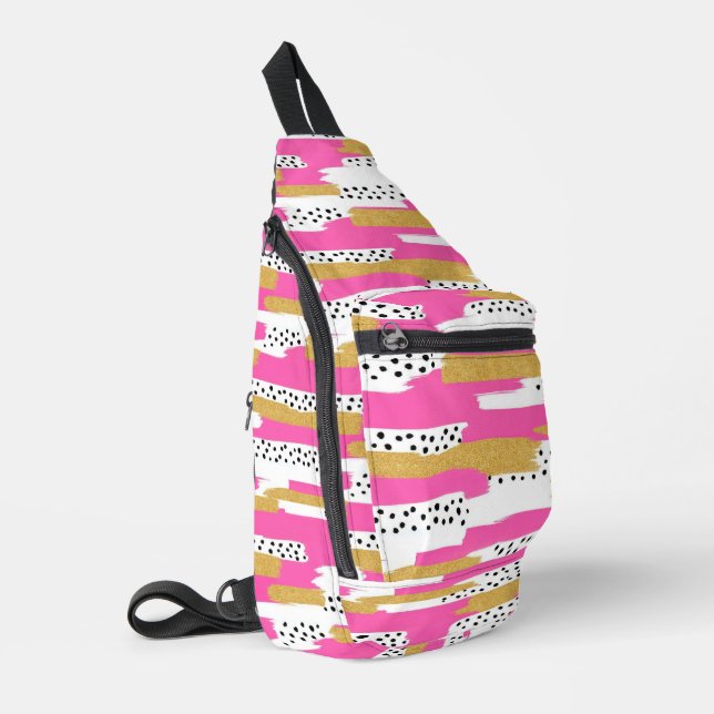 Paint The Day: Abstract Chic Sling Bag (Left Corner)