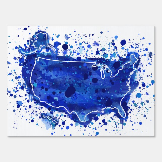 "Paint the Mother Blue" USA -- No Verbiage Sign (Front)