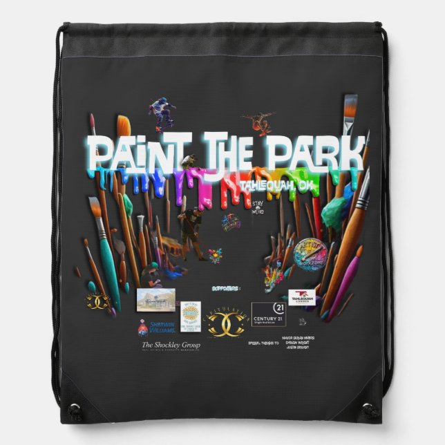 Paint The Park Drawstring Bag (Front)