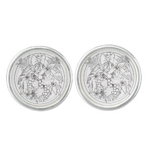 Paint the picture yourself a tropical pattern cufflinks
