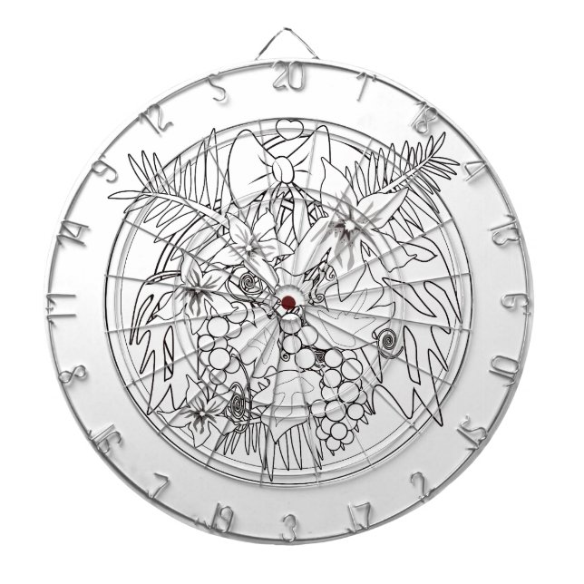 Paint the picture yourself a tropical pattern  dart board (Front)