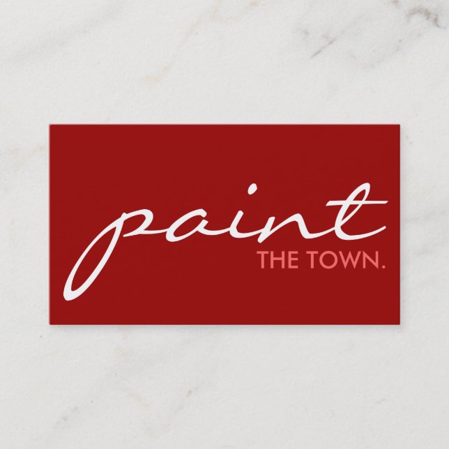 paint the town. (color customizable) business card (Front)