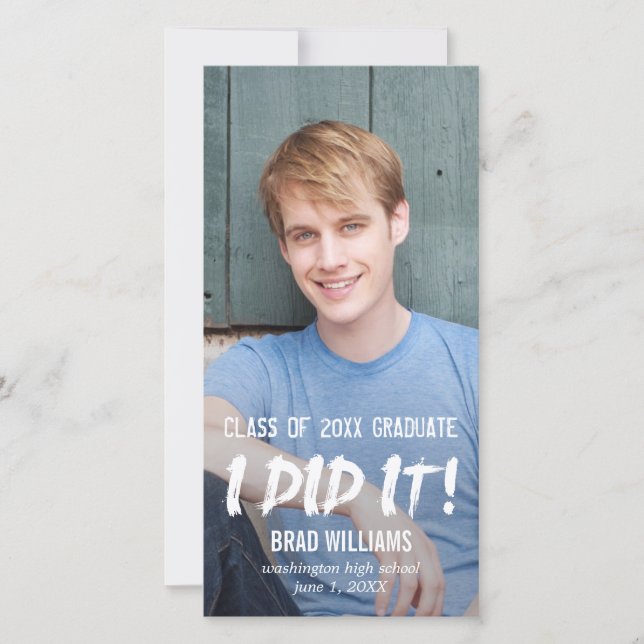 Paint The Town Graduation Announcement (Front)