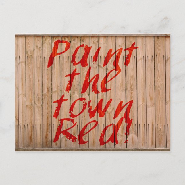 Paint The Town Red Postcard (Front)