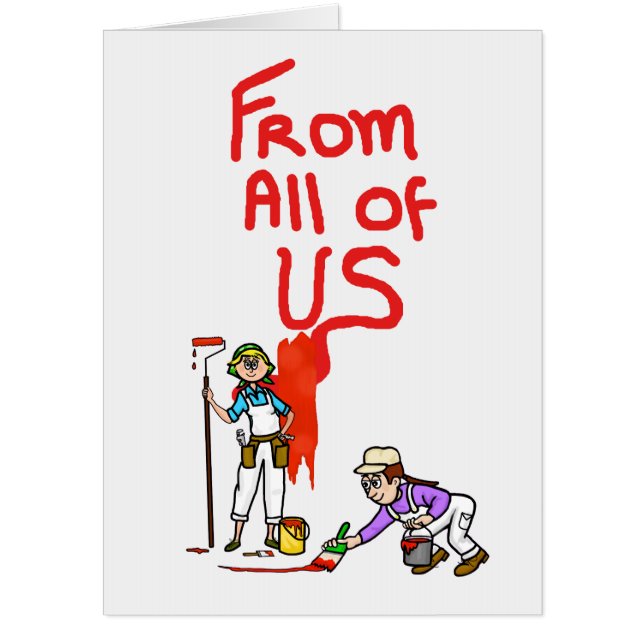 Paint The Town Red Retirement Painters Card (Front)