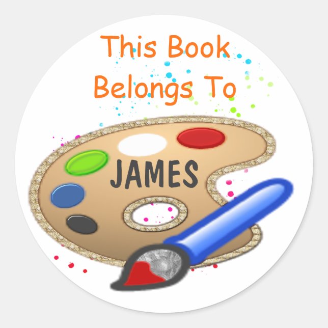Paint, This Book Belongs To Sticker (Front)