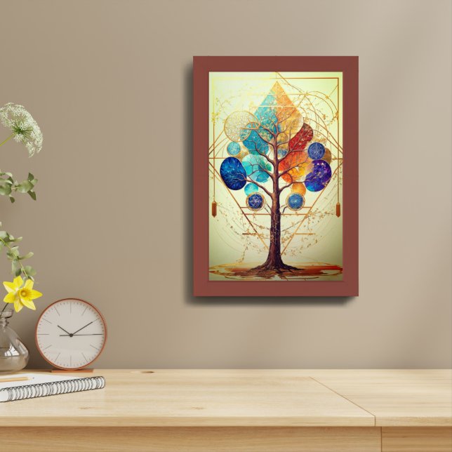 Paint Tree Framed Art (Table Top)