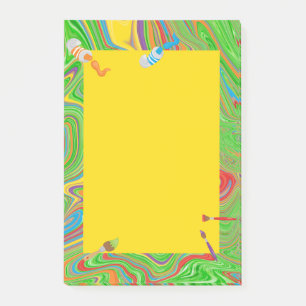 Paint Tube Paint Brush Theme Post-it Notes
