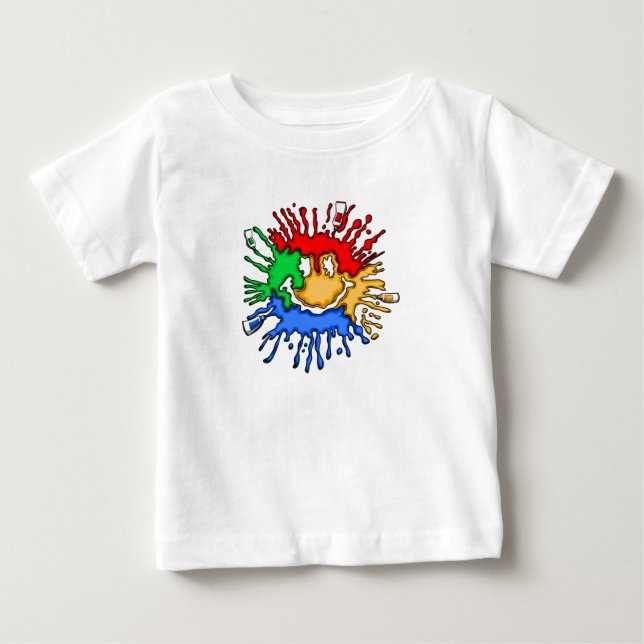 Paint Tube Smile Baby T-Shirt (Front)