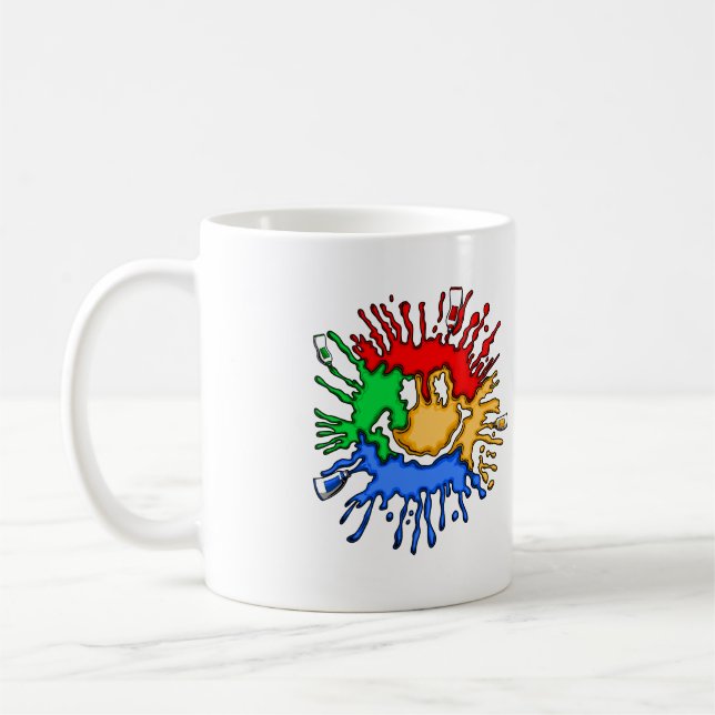 Paint Tube Smile Coffee Mug (Left)