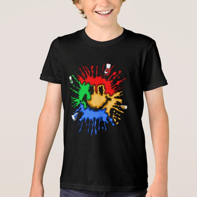 Paint Tube Smile Tri-Blend Shirt (Front)