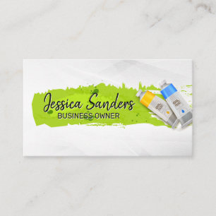Paint Tubes Green Paint Artistry Business Card
