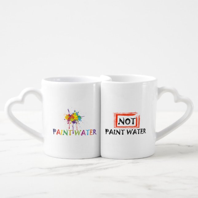 Paint Water - Not Paint Water Mug Set for Artists (Front Nesting)