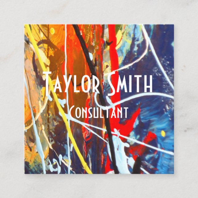 paint watercolor color graffiti business card (Front)