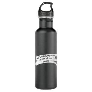 Paint Wipe Peace Message Stainless Steel Water Bottle