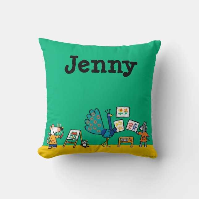 Paint with Maisy! Throw Pillow (Front)