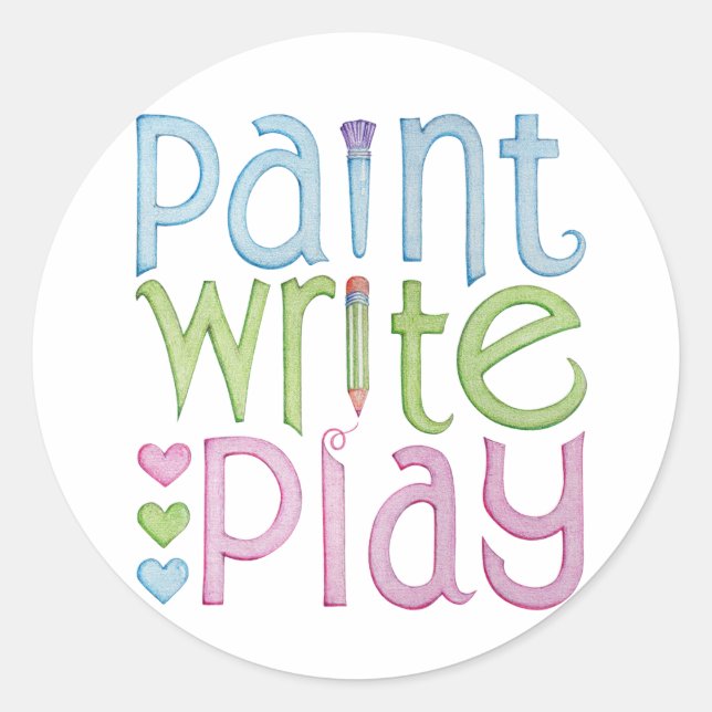 Paint Write Play Sticker (Front)