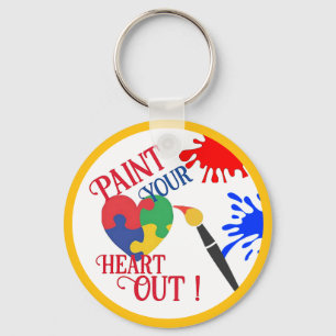 Paint Your Heart Out, Acrylic Keychain