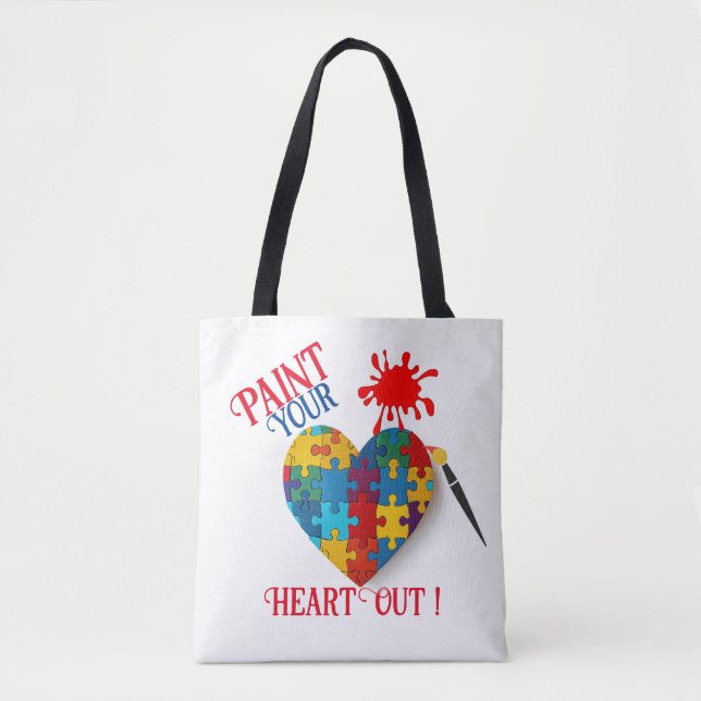 Paint Your Heart Out,  Tote Bag (Front)