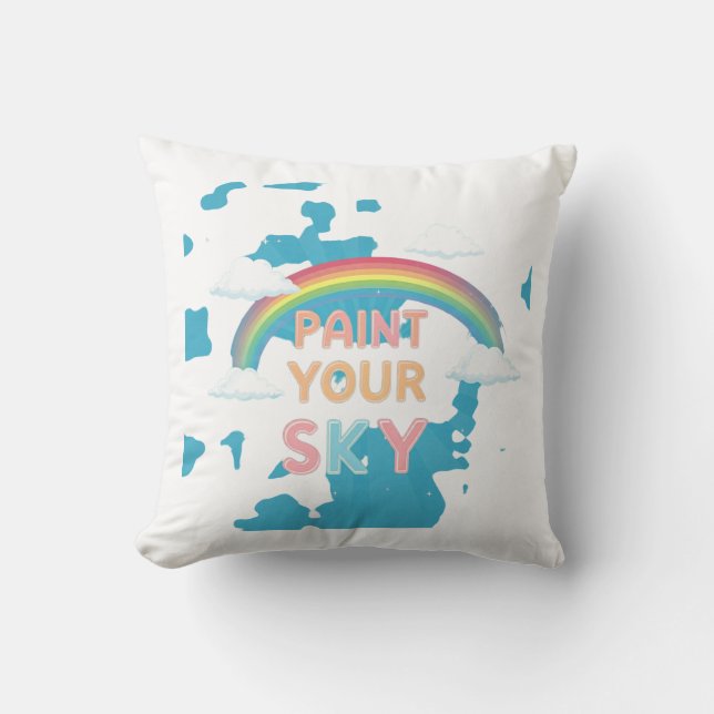 Paint your sky throw pillow (Front)