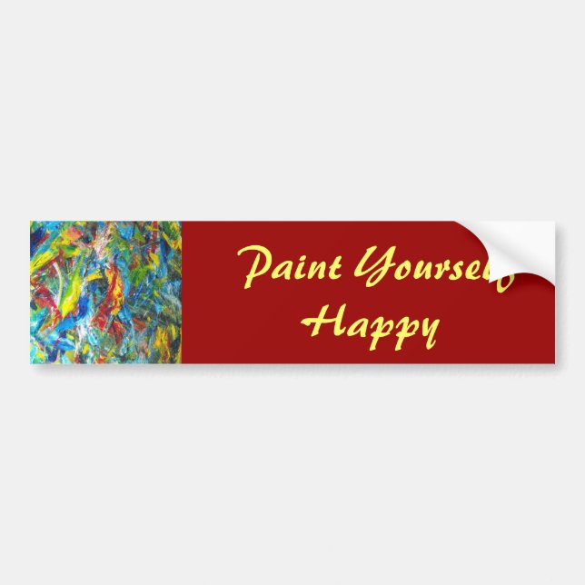 Paint Yourself Happy Bumper Sticker (Front)