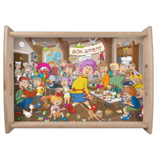 Paintable food "Bonne Apetit" illustration Serving Tray