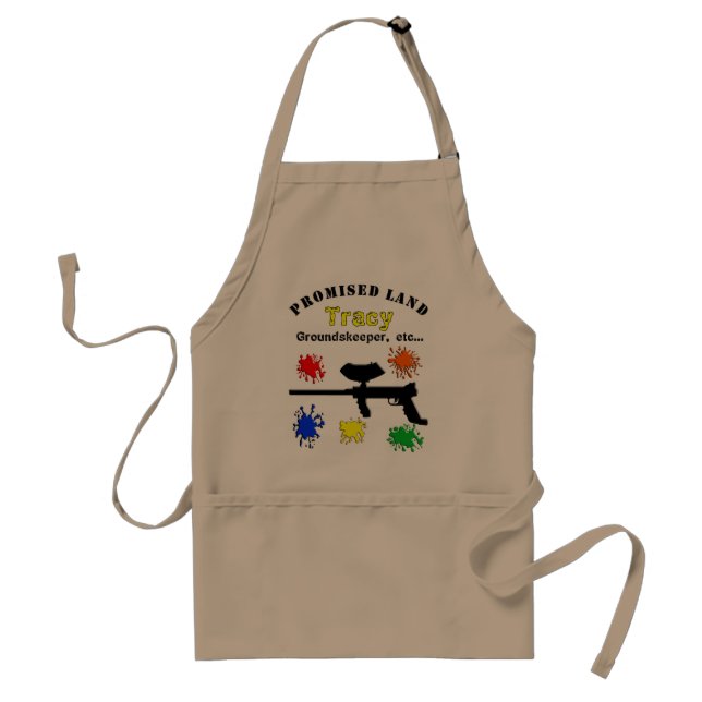 Paintball Apron with Gun and Paint Splatters (Front)