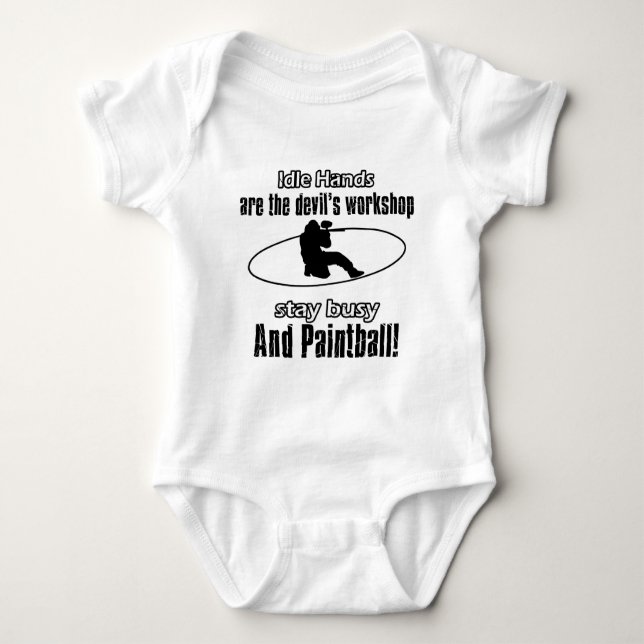 paintball awesome gift items baby bodysuit (Front)