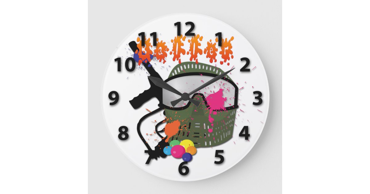 Paintball - Baller Round Wall Clock | Zazzle