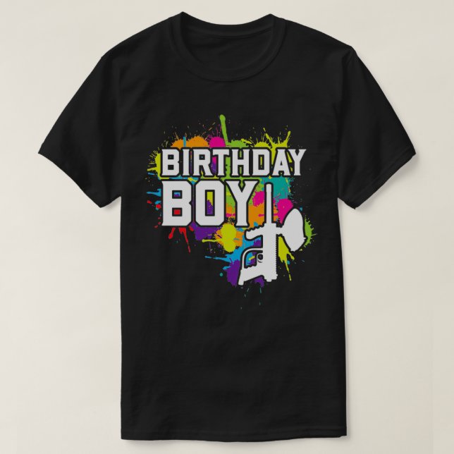 Paintball Birthday Boy Apparel T-Shirt (Design Front)