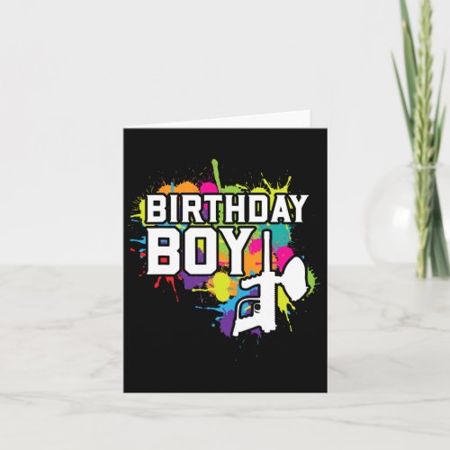 Paintball Birthday Boy Party Theme  Card