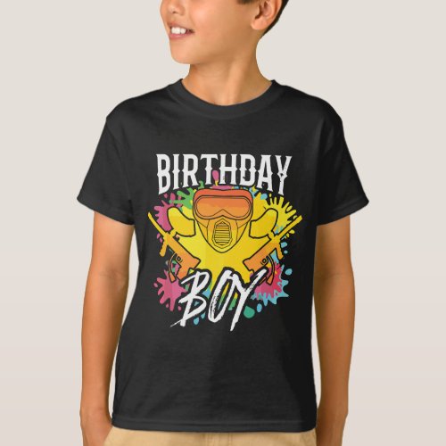 Paintball Birthday Boy Party Theme T_Shirt