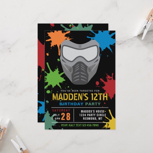 paintball-birthday-invitation-paintball-party-zazzle for Free Printable Paintball Birthday Invitation Templates Paintball Birthday Invitation | Paintball Party | Zazzle for Free Printable Paintball Birthday Invitation Templates