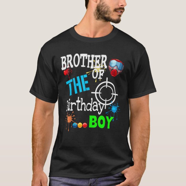 Paintball Birthday Matching Family Set Outfit T-Shirt (Front)