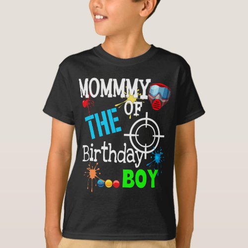Paintball Birthday Matching Family Set Outfit  T_Shirt