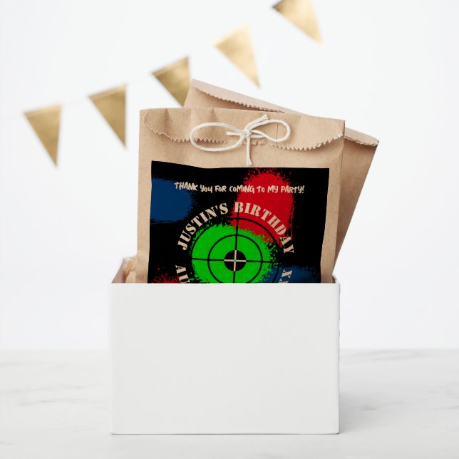 Paintball Birthday party favor bags for treats (Party)