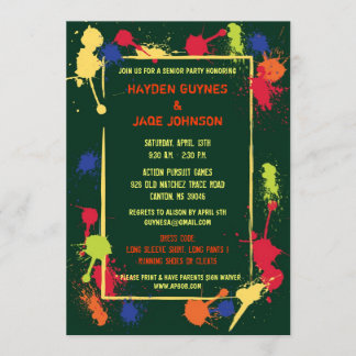 Paintball Birthday Party Invitation