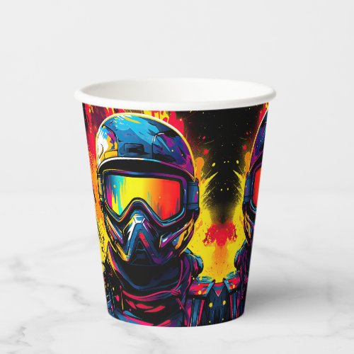 Paintball Birthday Party Personalized Paper Cups