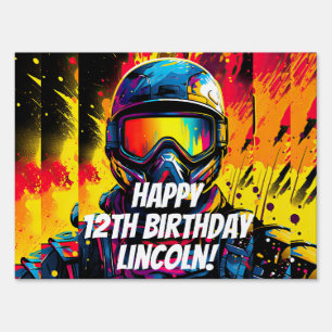 Paintball Birthday Party Personalized Sign