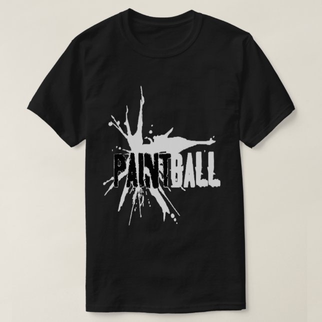 Paintball BlackWhite T-Shirt (Design Front)