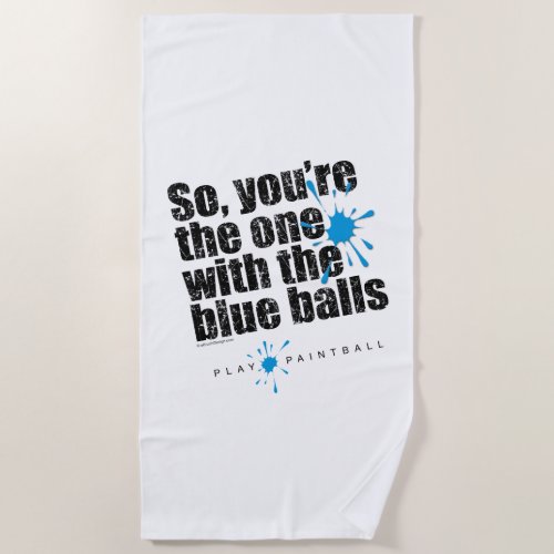 Paintball Blue Balls Beach Towel